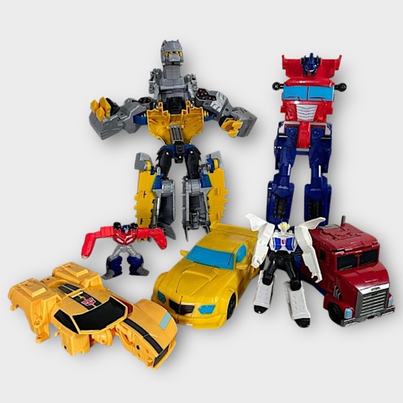 Transformers‎ Robot Toy Lot Optimus Prime Bumblebee Rescue Bots Autobot Vehicles - Picture 1 of 10